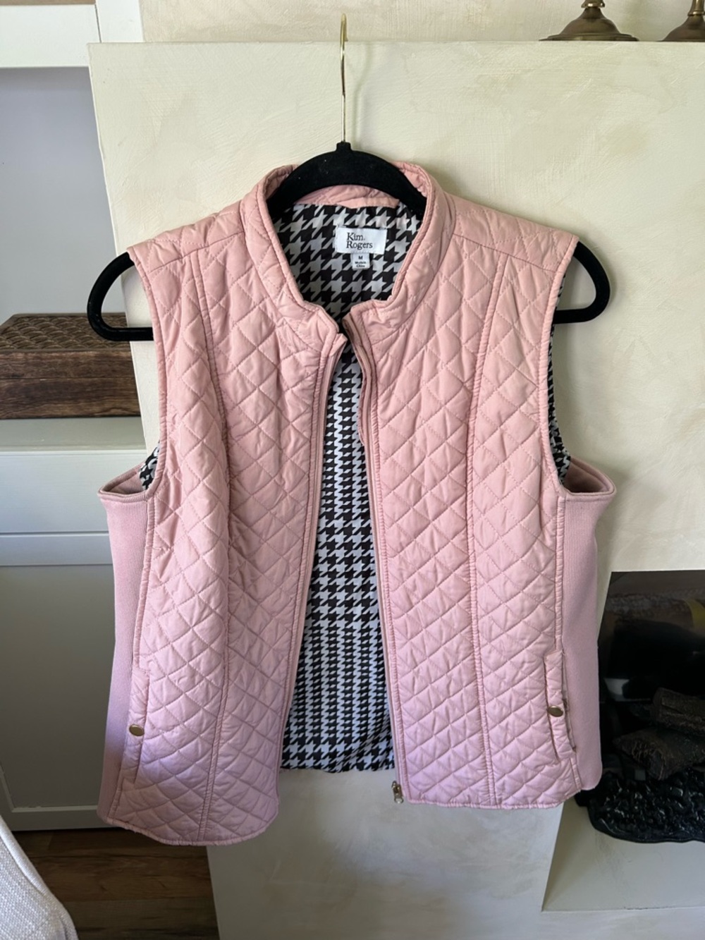 Kim Rogers Quilted Light Pink Sleeveless Vest